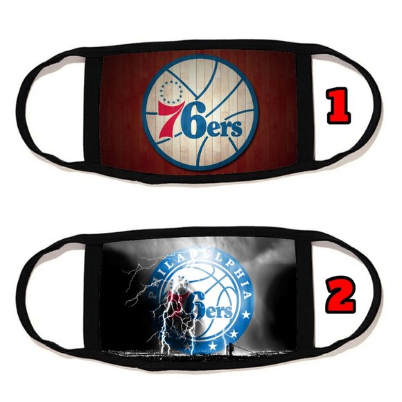 2 PACKS Philadelphia 76ers face mask face cover